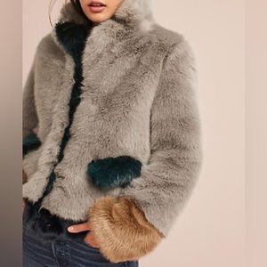 Anthropologie Molliolli faux fur coat